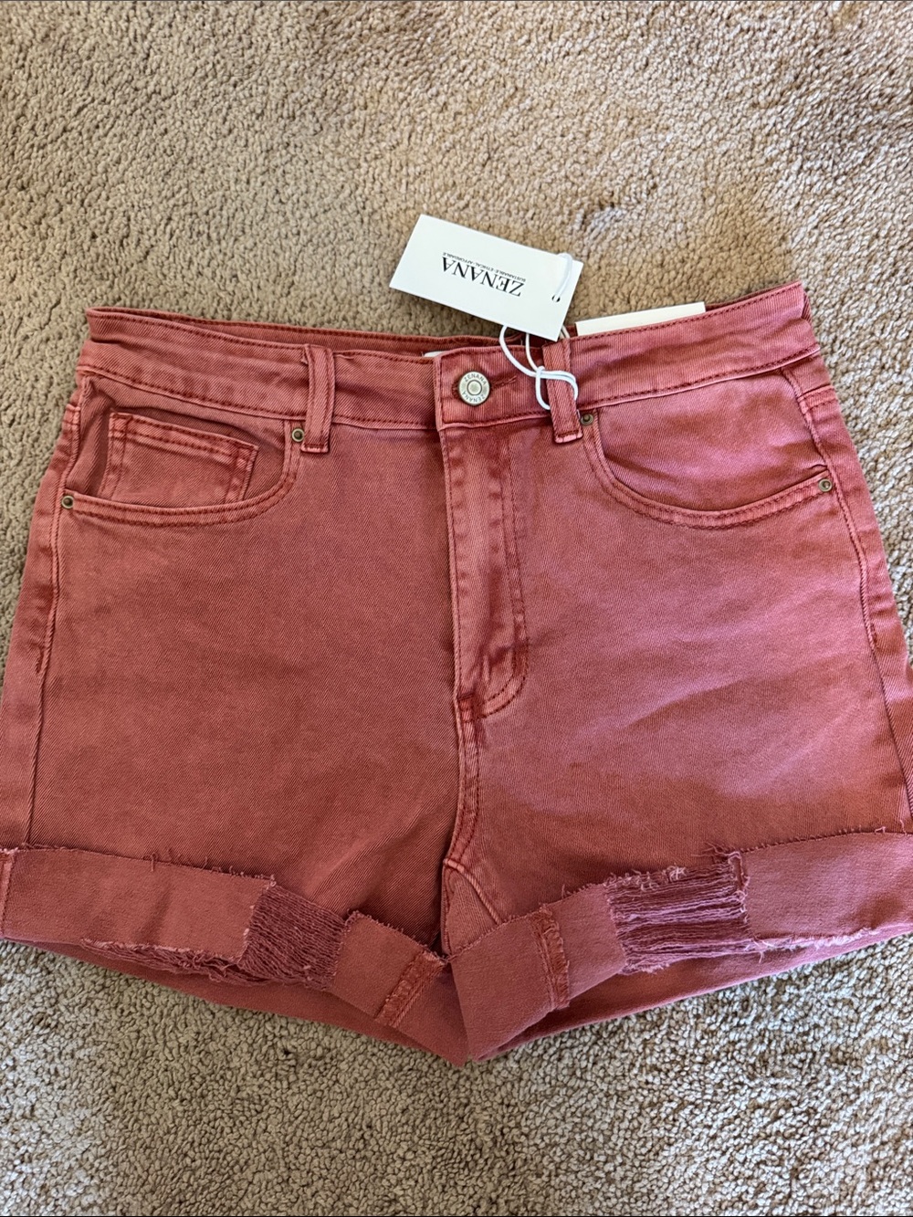 Zenana Denim Cutoff Shorts
